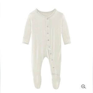 Kickee pants Footie basic with‎ Snaps in Natural